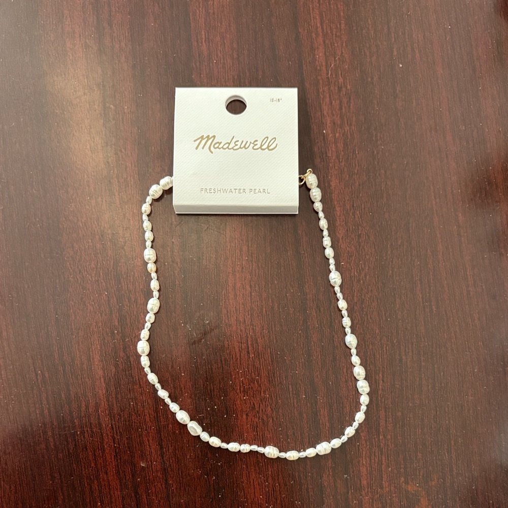 Madewell Mixed Pearl Beaded Choker Necklace - Picture 2 of 3